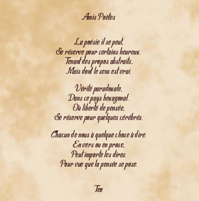 Le poème en image: Amis Poètes