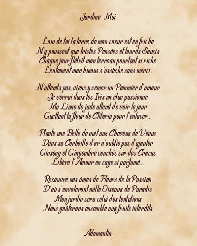 Le poème en image: Jardine-Moi
