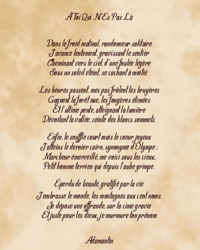 Le poème en image: À Toi Qui N’es Pas Là