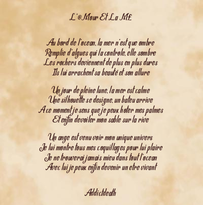 Le poème en image: L’@Mour Et La M£