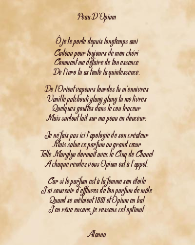 Le poème en image: Peau D’opium