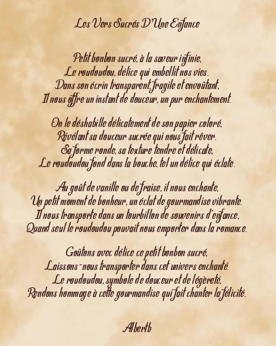 Le poème en image: Tendre Roudoudou