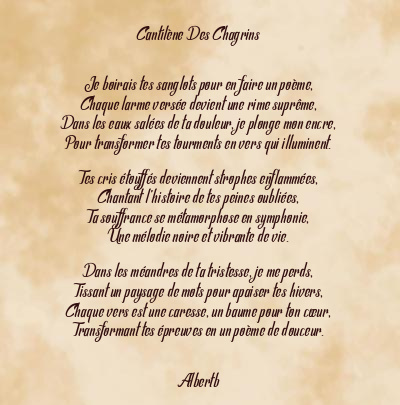 Le poème en image: Cantilène Des Chagrins