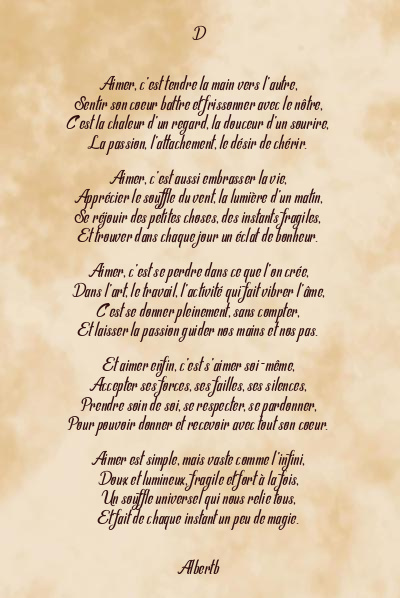 Le poème en image: Aimer