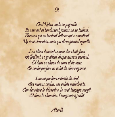 Le poème en image: Chat Rabia