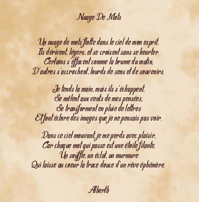 Le poème en image: Nuage De Mots