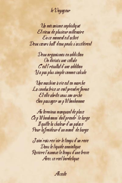 Le poème en image: Le Voyageur