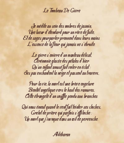 Le poème en image: Le Tombeau De Givre