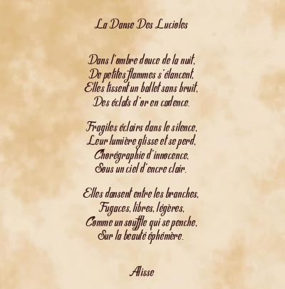 Le poème en image: La Danse Des Lucioles