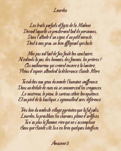 Le poème en image: Lourdes