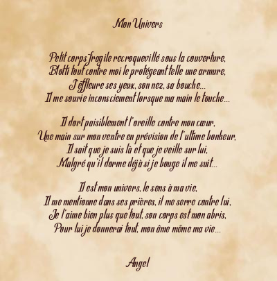 Le poème en image: Mon Univers