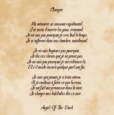 Le poème en image: Changer