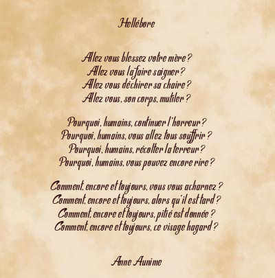Le poème en image: Hellébore