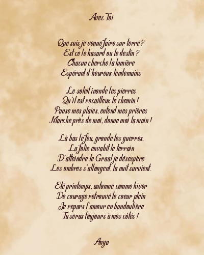 Le poème en image: Avec Toi