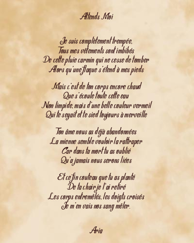 Le poème en image: Attends Moi