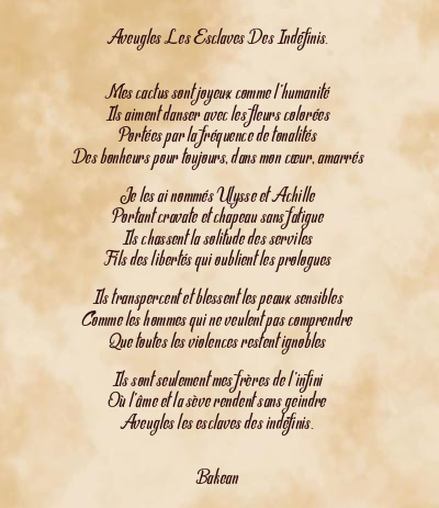 Le poème en image: Aveugles Les Esclaves Des Indéfinis.