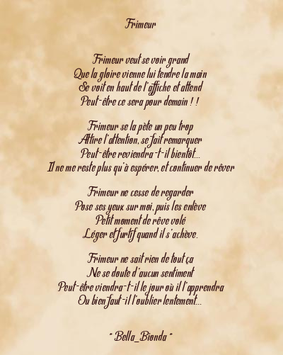 Le poème en image: Frimeur