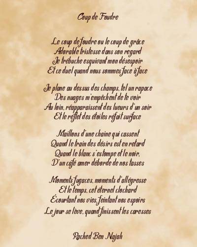 Le poème en image: Coup De Foudre