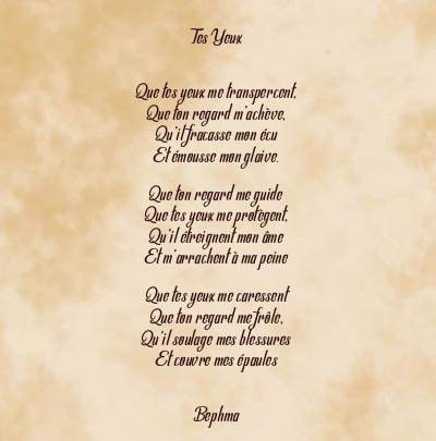 Le poème en image: Tes Yeux