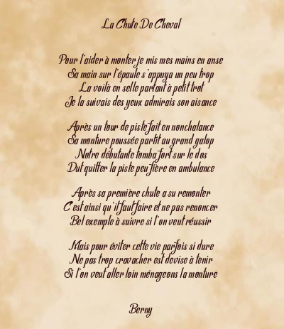 Le poème en image: La Chute De Cheval
