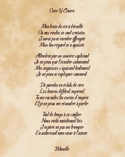 Le poème en image: Oser Y Croire