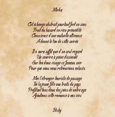 Le poème en image: Mirka