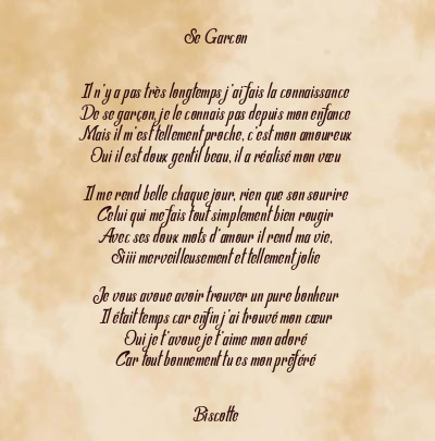 Le poème en image: Se Garcon