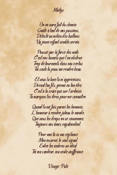 Le poème en image: Maïlys
