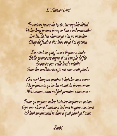 Le poème en image: L’amour Vrai