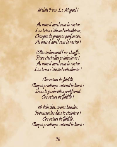 Le poème en image: Triolets Pour Le Muguet !