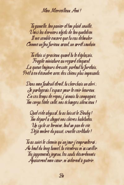 Le poème en image: Mon Merveilleux Ami !