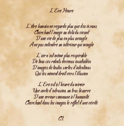 Le poème en image: L’ere Heure