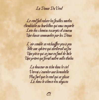 Le poème en image: La Danse Du Vent