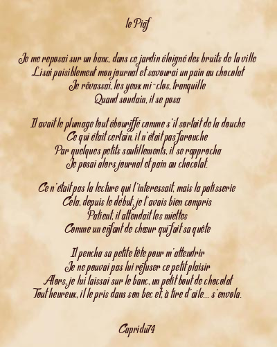 Le poème en image: Le Piaf