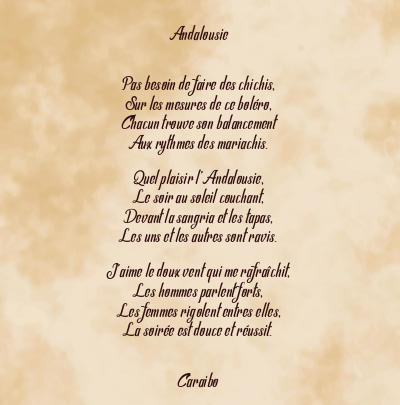 Le poème en image: Andalousie