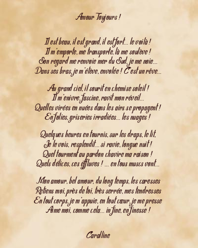 Le poème en image: Amour Toujours !