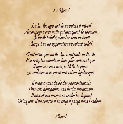 Le poème en image: Le Réveil
