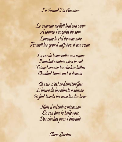 Le poème en image: Le Sonnet Du Sonneur