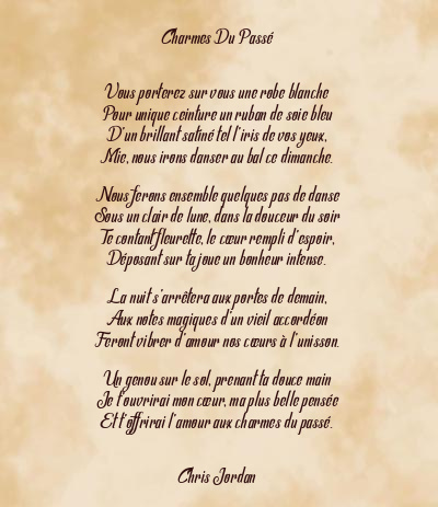 Le poème en image: Charmes Du Passé