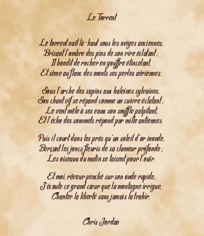 Le poème en image: Le Torrent