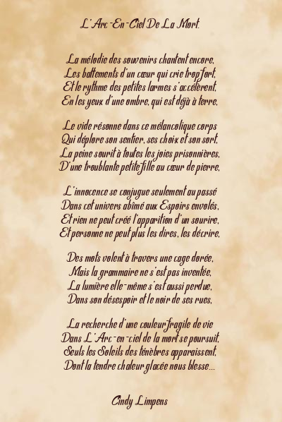Le poème en image: L’arc-En-Ciel De La Mort.