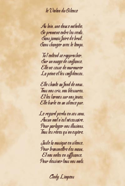 Le poème en image: Le Violon Du Silence