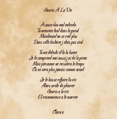 Le poème en image: Souris A La Vie