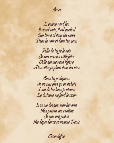 Le poème en image: Accro