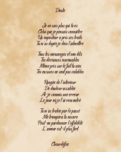 Le poème en image: Doute
