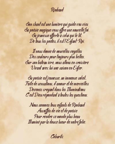 Le poème en image: Rimbaud