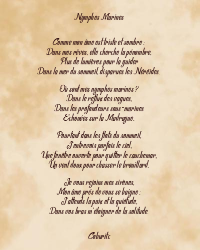 Le poème en image: Nymphes Marines