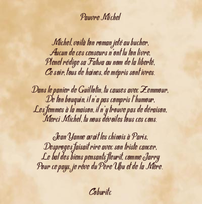 Le poème en image: Pauvre Michel