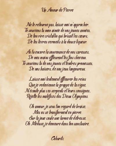 Le poème en image: Un Amour De Pierre
