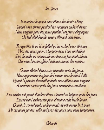 Le poème en image: Les Joncs